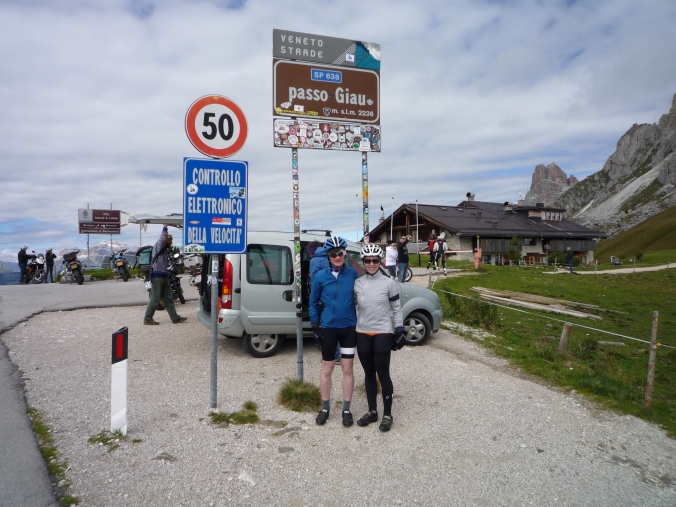 Proof that Ian and I made it up the Passo Giau!