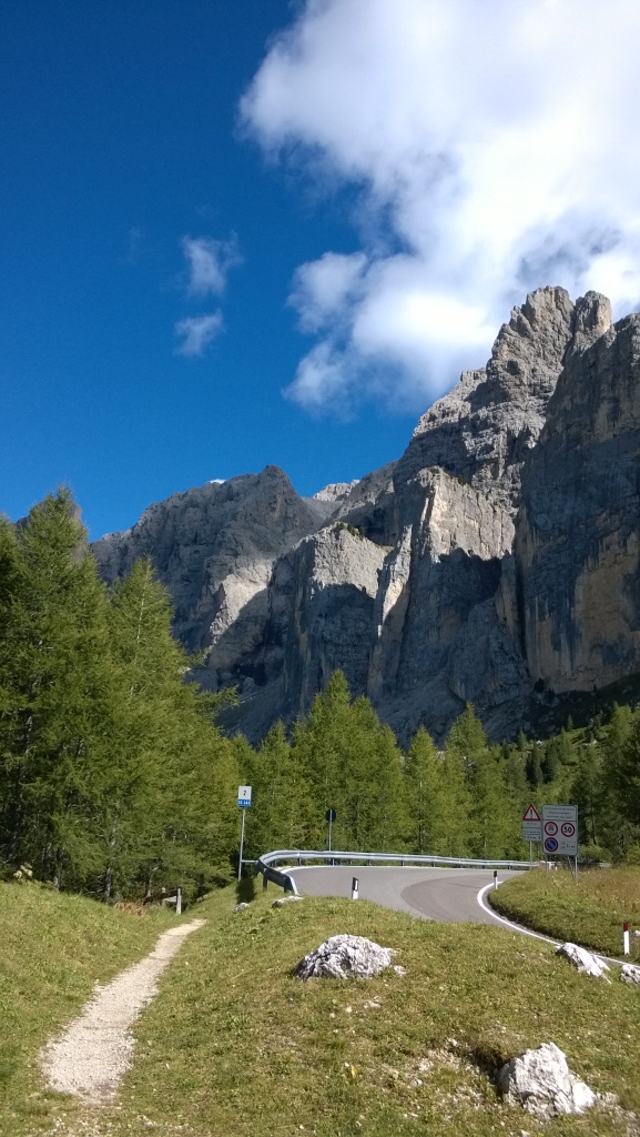 View from lunch, partway up the Passo Gardegna